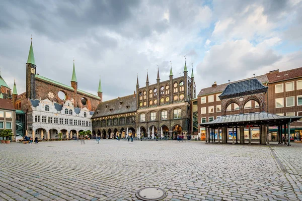 Luebeck Settembre 2017 Municipio Della Città Anseatica Lubecca Uno Dei — Foto Stock