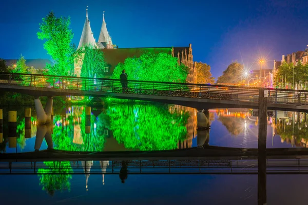 Luebeck Setembro 2017 Rio Trave Enquanto Passa Por Luebeck Schleswig — Fotografia de Stock