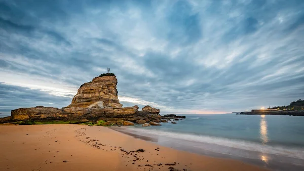 Spiaggia Camello Vicino Alla Penisola Magdalena Della Città Santander Cantabria — Foto Stock