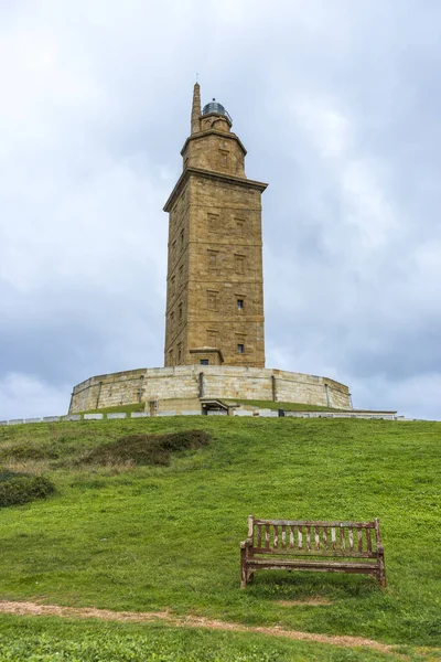 エルクレスの塔 1900 1791年 メートル背の高い構造の最も古いのローマの灯台がで既に今日使用し コルーニャからスペインの大西洋の海岸を見渡す — ストック写真