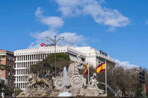 Fountain Cibeles Named Cybele Ceres Roman Goddess Fertility Seen One — Stock Photo, Image