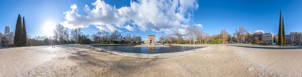 Temple Debod Templo Debod Ancient Egyptian Temple Which Rebuilt Madrid — Stock Photo, Image