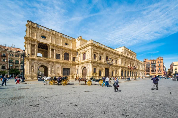 Seville Marzo 2017 Carruaje Caballos Una Las Formas Más Clásicas — Foto de Stock