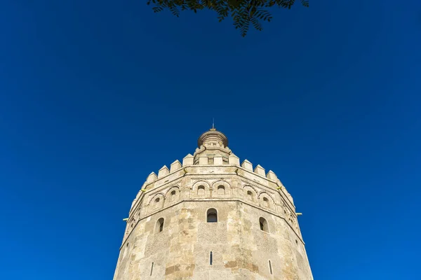 Torre Dell Oro Una Torre Avvistamento Militare Dodecagonale Siviglia Nel — Foto Stock