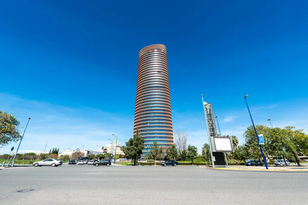 Seville Březen 2017 Torre Sevilla Známá Také Jako Torre Pelli — Stock fotografie