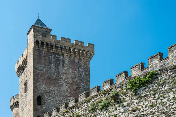 Chateau Foix Castle Overlooks Town Ariege Midi Pyrenees France — Stock Photo, Image