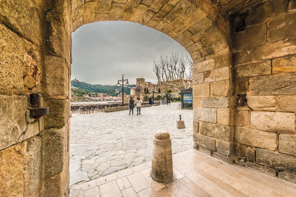 Strade Collioure Languedoc Roussillon Midi Pyrenees Francia — Foto Stock