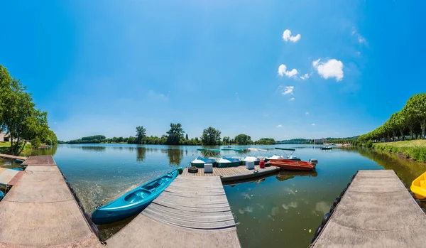 Rzeka Tarn Przepływająca Przez Moissac Castelsarrasin Tarn Garonne Midi Pireneje — Zdjęcie stockowe