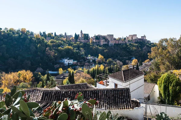 Aussichtspunkt Mario Maya Stadtteil Sacromonte Der Stadt Granada Andalusien Spanien — Stockfoto