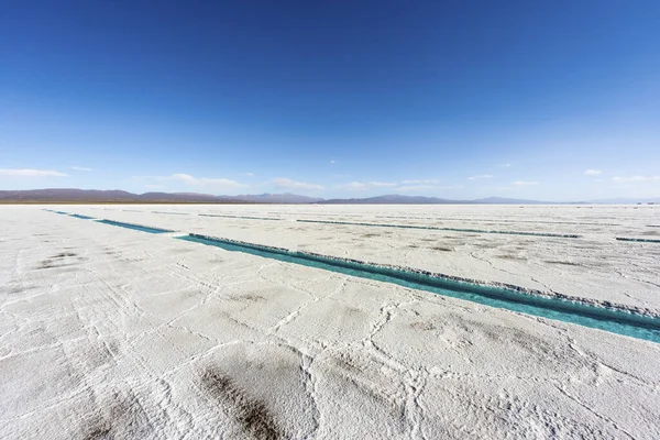 Salt Water Pool Salinas Grandes Salt Flats Jujuy Province Northern — Stock Photo, Image