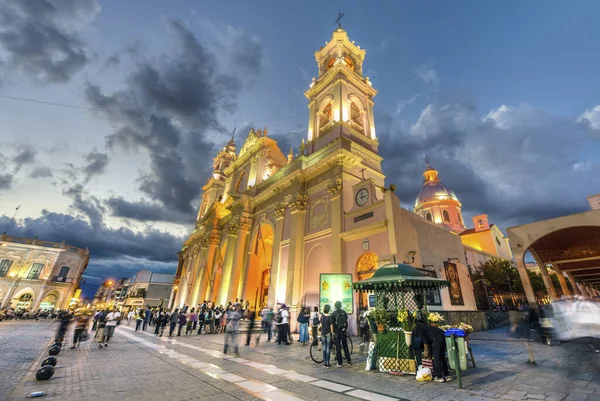 Katedrální Bazilika Svatyně Páně Panny Zázrak Salta Argentina — Stock fotografie