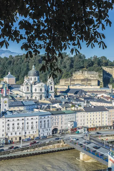 Salzburg Áustria Agosto 2014 Vista Geral Salzburgo Vista Ponto Vista — Fotografia de Stock