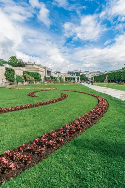 Salzburg Áustria Maio 2016 Jardim Barroco Mirabell Mirabellgarten Salzburgo Áustria — Fotografia de Stock