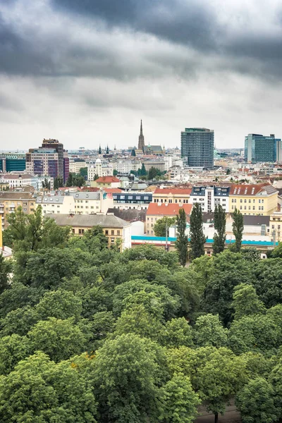 Wiener Skyline Von Der Leopoldstadt Aus Gesehen — Stockfoto