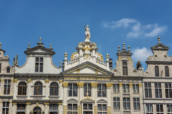 Opulent Guildhalls Surrounds Grand Place Grote Markt Central Square Brussels — Stock Photo, Image
