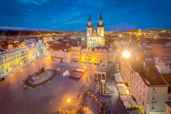 Praga Mayo 2015 Plaza Ciudad Vieja Coloquialmente Staromak Una Plaza —  Fotos de Stock