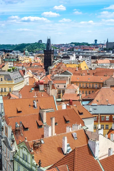 Pudra Kulesi Barut Kapısı Prag Gotik Bir Kule Çek Cumhuriyeti — Stok fotoğraf