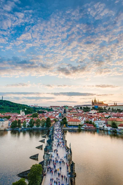 Prag Mayıs 2015 Çek Cumhuriyeti Nin Uzun Nehri Olan Vltava — Stok fotoğraf