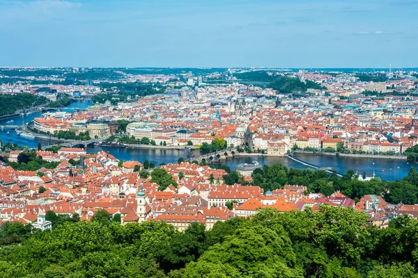 Rio Vltava Rio Mais Longo República Checa Atravessa Praga — Fotografia de Stock