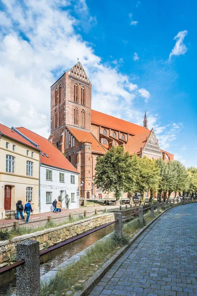 Wismar September 2017 Church Nicholas Wismar Nikolaikirche Один Найкращих Підстав — стокове фото