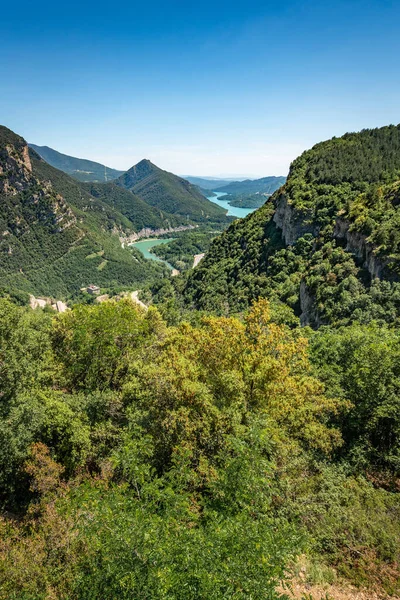Баэльское Водохранилище Болото Реке Льобрегат Испании Образованное Плотиной Расположенной Муниципалитете — стоковое фото