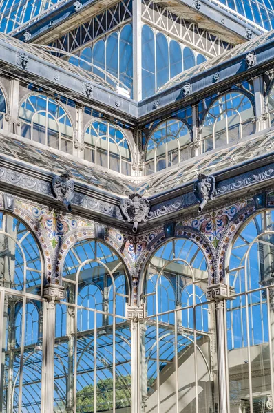 Der Kristallpalast Palacio Cristal Eine Struktur Aus Glas Und Metall — Stockfoto