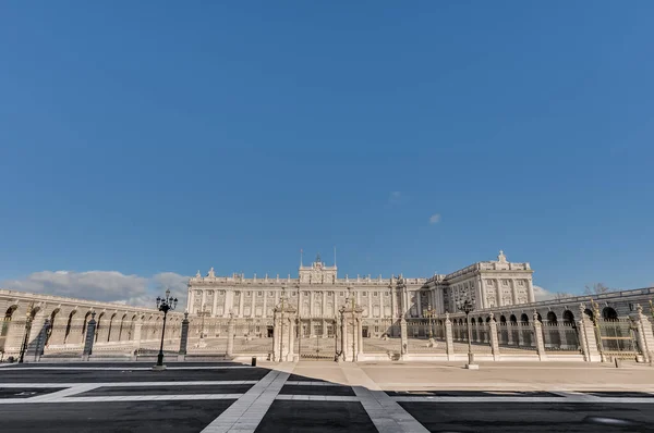 Det Kungliga Slottet Madrid Palacio Real Madrid Tjänstebostad Den Spanska — Stockfoto