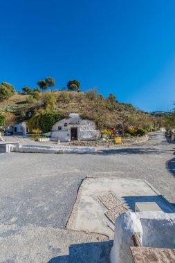Granada, İspanya - 29 Kasım 2015: Granada, Endülüs, İspanya 'daki Cuevas del Sacromonte Müzesi ve Tercüman Merkezi