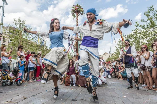 Vilafranca Del Penedes España Ago Baile Gitanes Cercavila Durante Fiesta — Foto de Stock