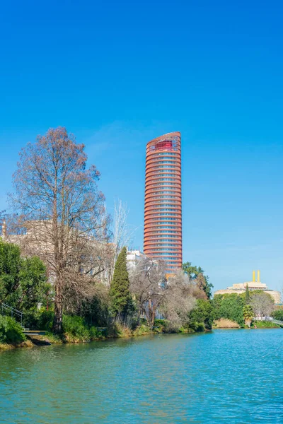 Seville Março 2017 Torre Sevilla Também Conhecida Como Torre Pelli — Fotografia de Stock