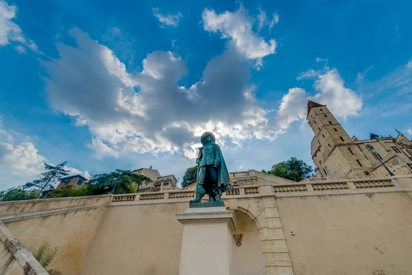 Gers Deki Dartagnan Heykeli Dil Doktoru Roussillon Midi Pyrenees Güney — Stok fotoğraf