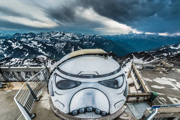 Amateur Telescope Pic Midi Bigorre Hautes Pyrenees France — Stok fotoğraf