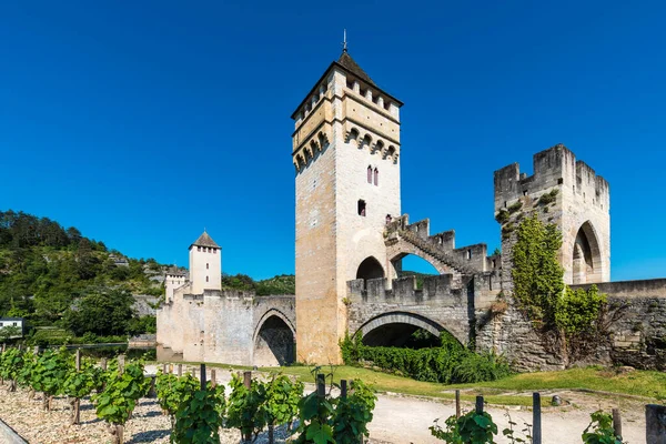 Pont Valentre Een 14E Eeuwse Zes Span Versterkte Stenen Boogbrug — Stockfoto