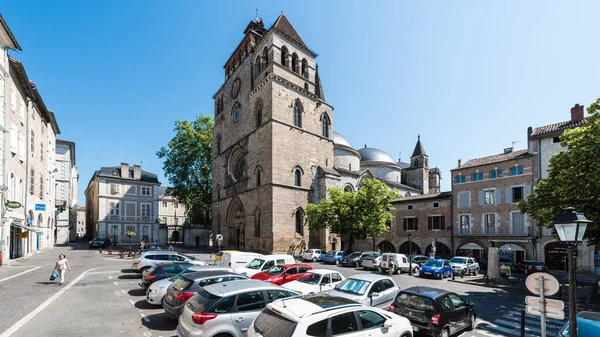 Cahors Francja Czerwiec 2015 Saint Etienne Katedra Rzymskokatolicka Przykład Przejścia — Zdjęcie stockowe