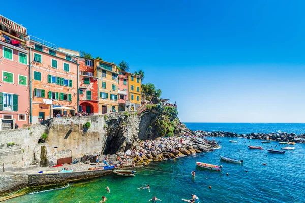 Ριοματζόρε Αυτό Ιουνίου 2016 Εντός Cinque Terre Στη Λιγουρία Περιοχή — Φωτογραφία Αρχείου