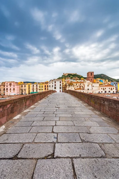 Bosa Färgstark Stad Oristanoprovinsen Sardinien Italien — Stockfoto