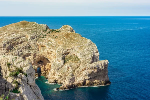 Caverna Palombi Ilha Foradada Perto Cidade Alghero Província Sassari Sardenha — Fotografia de Stock