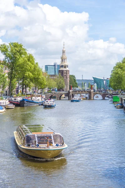 Amsterdam Holandia Czerwiec 2013 Tematem Tower Oudeschans Kanałem Amsterdamie Zbudowany — Zdjęcie stockowe