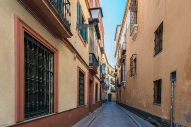 SEVILLE, ES - 9 Mart 2017 San Bartolome İspanya 'nın Sevilla iline bağlı Casco Antiguo ilçesine bağlı bir ilçedir..