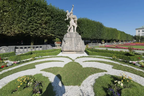 Salzburg Austria Sierpnia 2014 Barokowy Ogród Mirabell Mirabellgarten Siedzibą Salzburgu — Zdjęcie stockowe