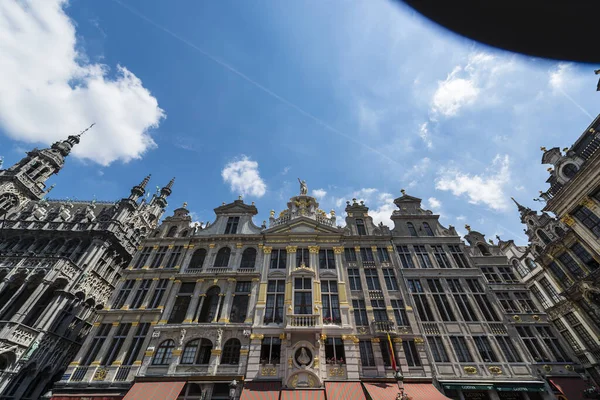 Zengin Guildhalls Çevreleyen Grand Place Veya Grote Markt Merkezi Kare — Stok fotoğraf