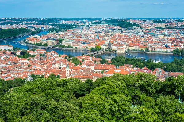 Река Влтава Самая Длинная Река Чехии Протекает Через Прагу — стоковое фото
