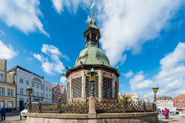 Wismar September 2017 Market Square Wismar One Main Places Interest — Stock Photo, Image