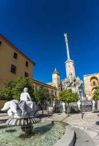 Statua San Raffaello Trionfo Cordova Andalusia Spagna — Foto Stock