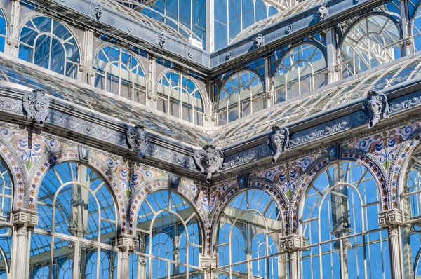 Der Kristallpalast Palacio Cristal Eine Struktur Aus Glas Und Metall — Stockfoto