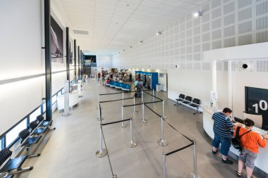 Blagnac, Fransa - 02 Haziran 2015: Aeroscopia, Güney Fransa'nın Midi Pyrenees kentinde Toulouse yakınlarındaki Blagnac'ta zengin bir yerel havacılık mirasına ev sahipliği yapacak