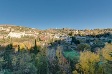 Gündoğumu Andalusia, İspanya Granada şehir Avellano Road, duende'sine Gösterim.