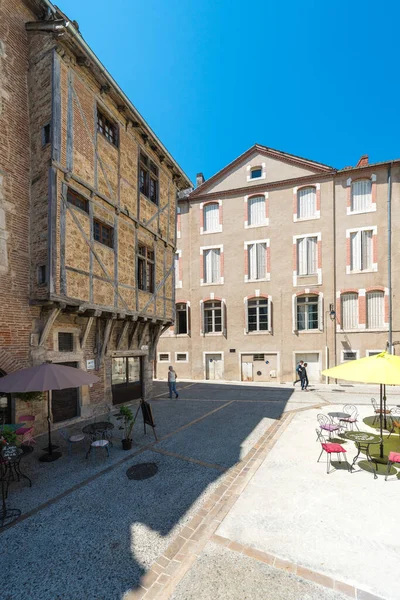 Cahors Francia Giugno 2015 Case Medievali Lot Midi Pirenei Francia — Foto Stock