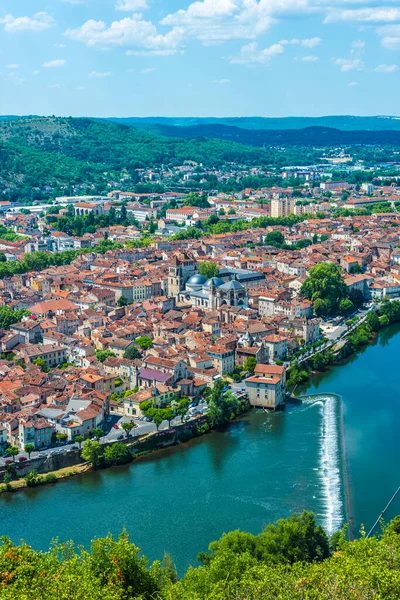 Cahors Visto Mont Saint Cyr Lot Midi Pyrenees France — Foto Stock