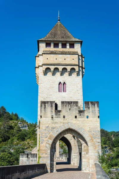 Pont Valentre Batıda Çok Midi Pyrenees Fransa Bir Cahors Çok — Stok fotoğraf